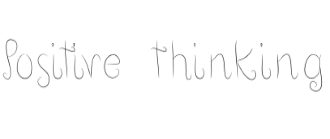 Positive Thinking Font Preview