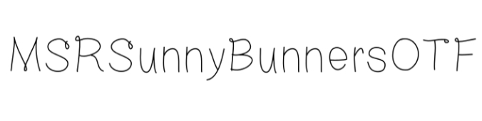 Sunny Bunners Font Preview