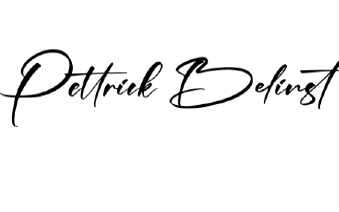Pettrick Belinst Font Preview