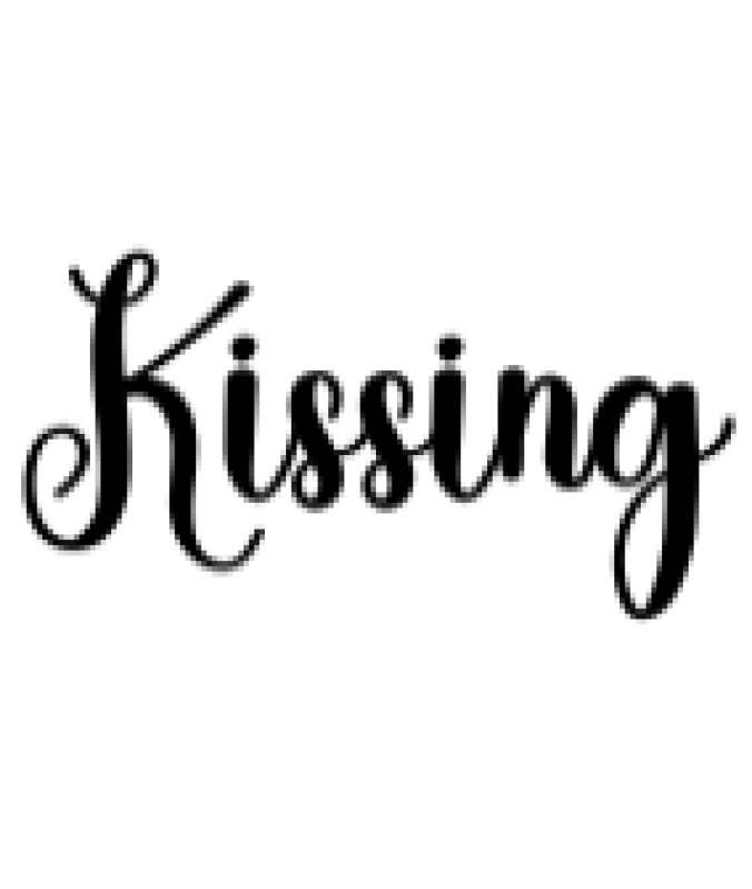 Kissing Font Preview