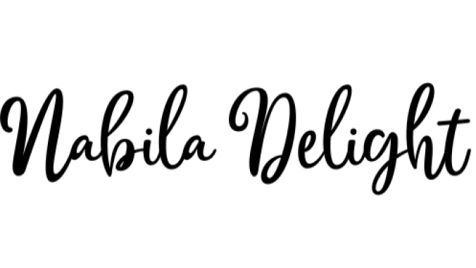 Nabila Delight Font Preview