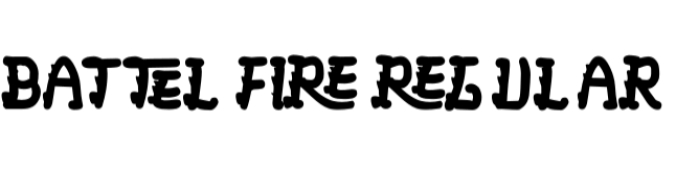 Battel Fire Font Preview