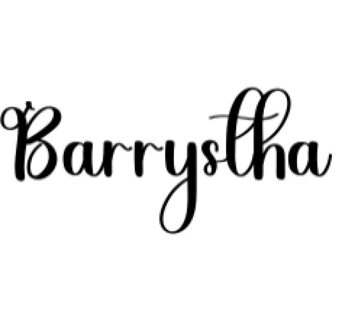 Barrystha Font Preview