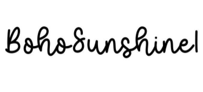 Boho Sunshine Font Preview