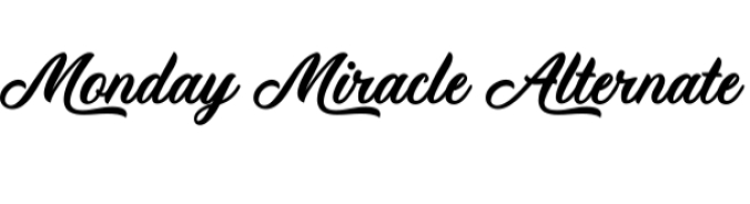 Monday Miracle Font Preview