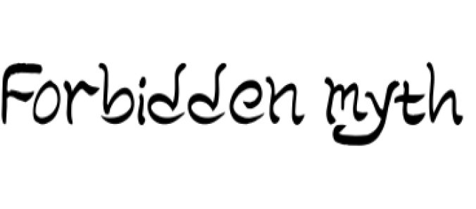 Forbidden Myth Font Preview