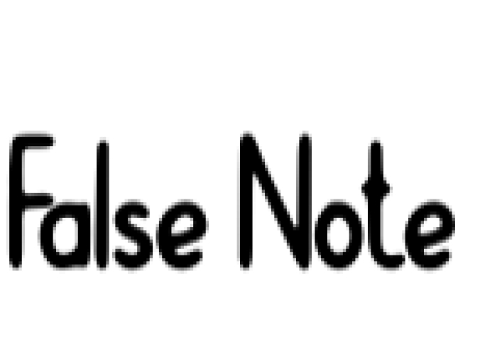 False Note Font Preview