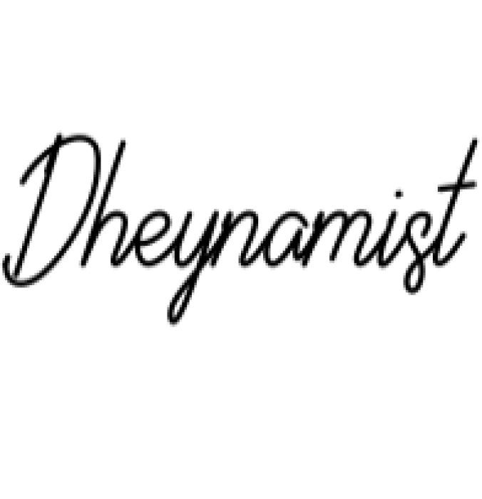 Dheynamist Font Preview