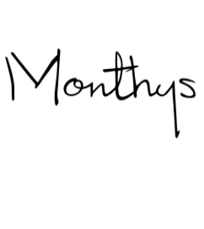 Monthys Font Preview