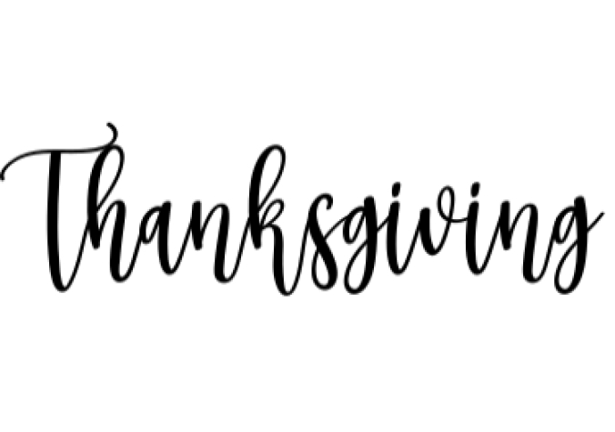 Thanksgiving Font Preview