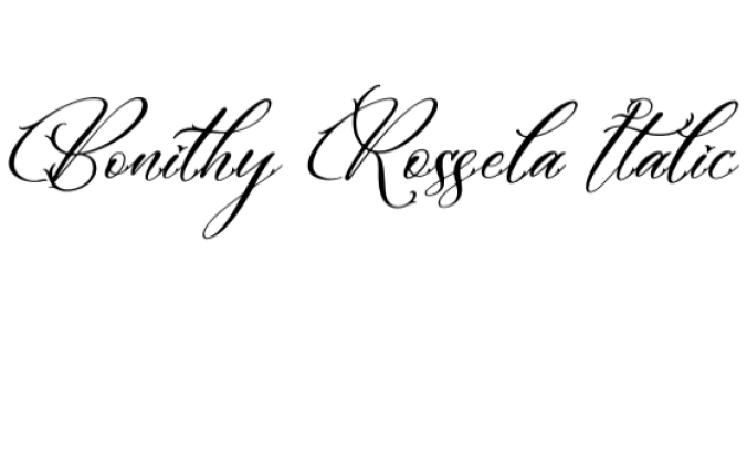 Bonithy Rossela Font Preview