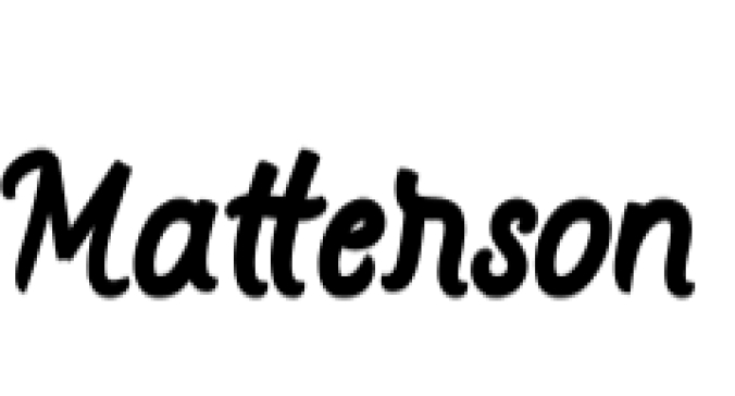 Matterson Font Preview
