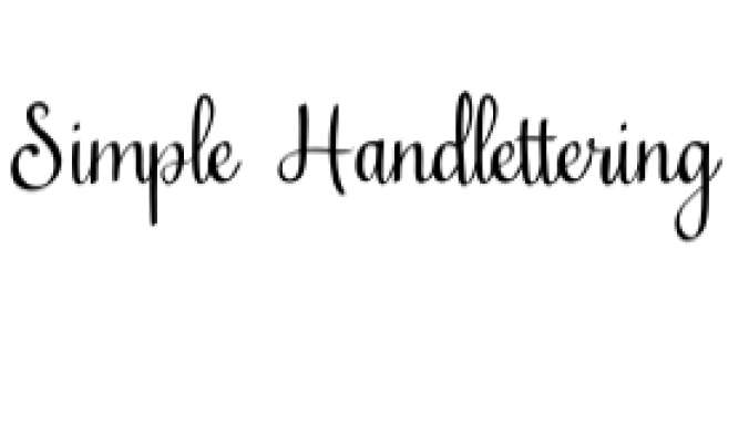 Simple Handlettering Font Preview