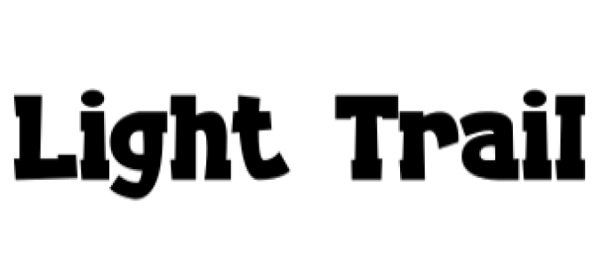 Light Trail Font Preview