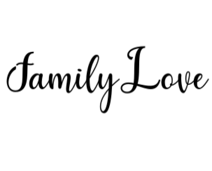 Family Love Font Preview