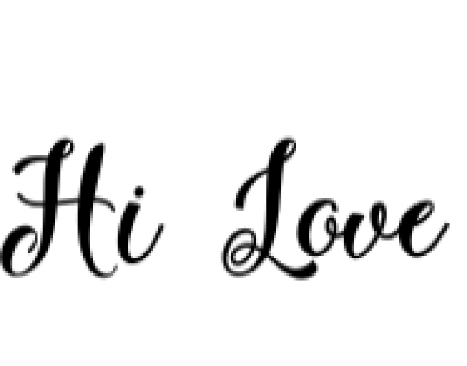 Hi Love Font Preview