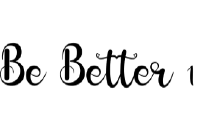 Be Better Font Preview