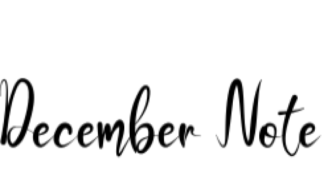 December Note Font Preview