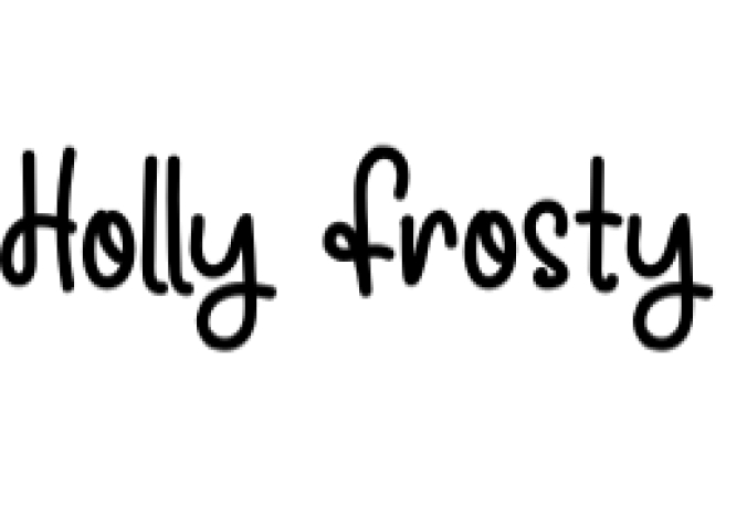 Holly Frosty Font Preview