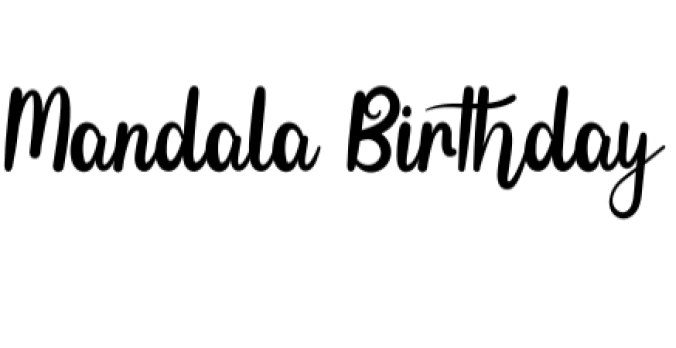 Manadala Birthday Font Preview