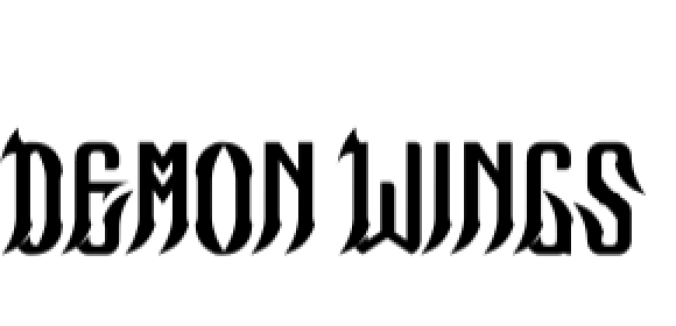 Demon Wings Font Preview