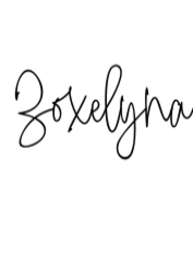 Zoxelyna Font Preview
