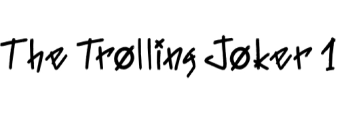 The Trolling Joker Font Preview