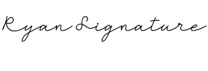 Ryan Signature Font Preview