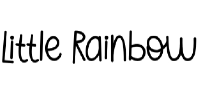 Little Rainbow Font Preview