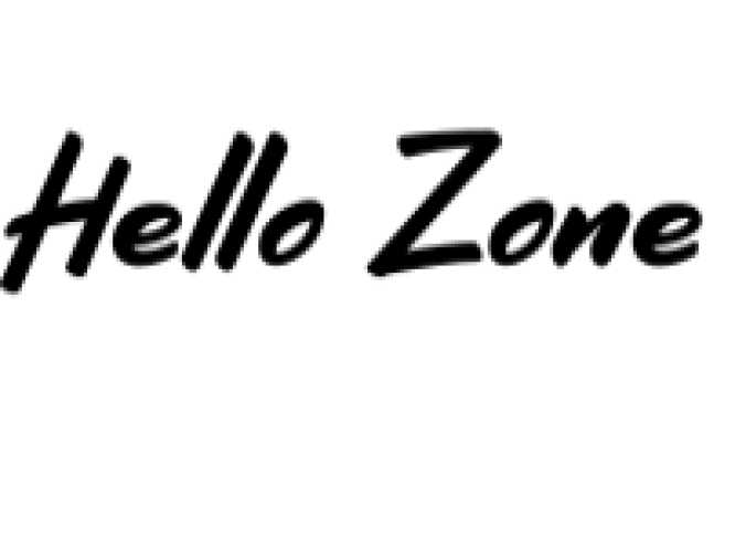 Hello Zone Font Preview