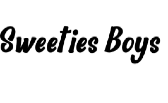 Sweeties Boys Font Preview
