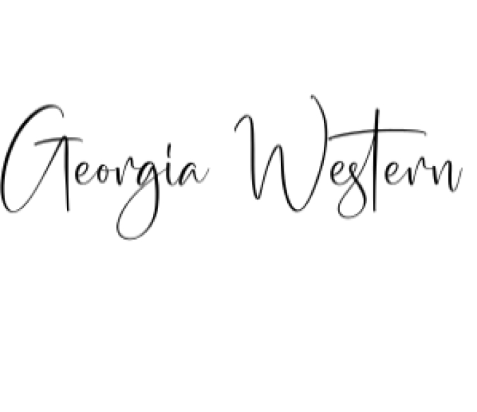Georgia Western Font Preview