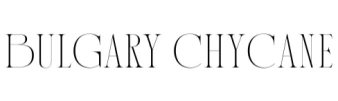 Bulgary Chycane Font Preview