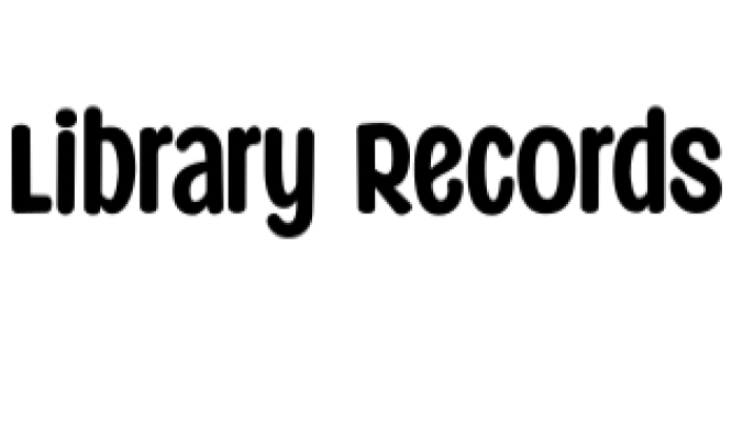 Library Records Font Preview