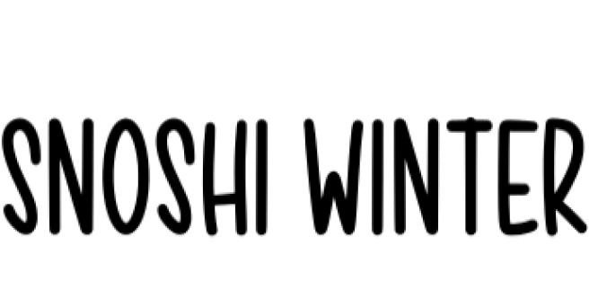 Snoshi Winter Font Preview