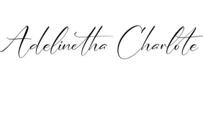 Adelinetha Charlote Font Preview