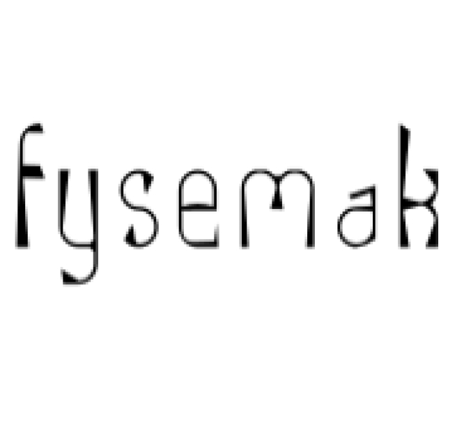 Fysemak Font Preview