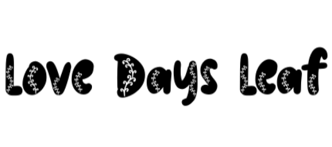Love Days Font Preview