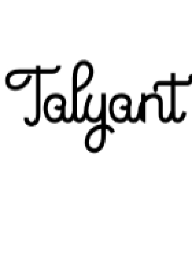 Talyant Script Font Preview