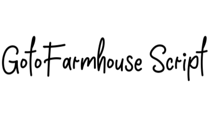 Go to Farmhouse Font Preview
