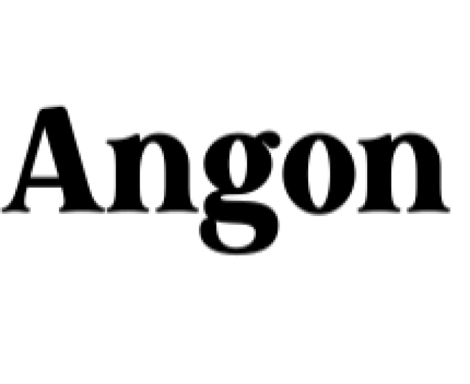 Angon Font Preview