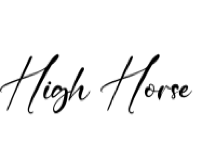 High Horse Font Preview