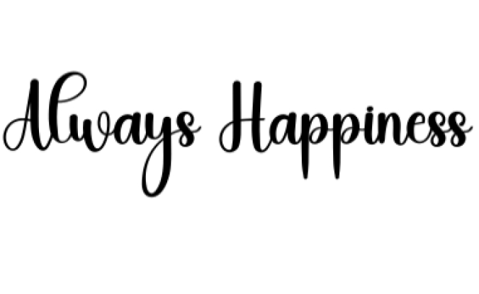 Always Happiness Font Preview