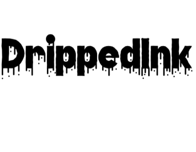 Dripped Ink Font Preview
