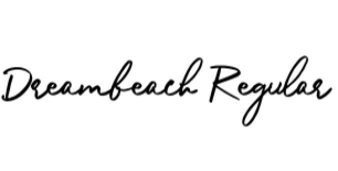 Dreambeach Font Preview