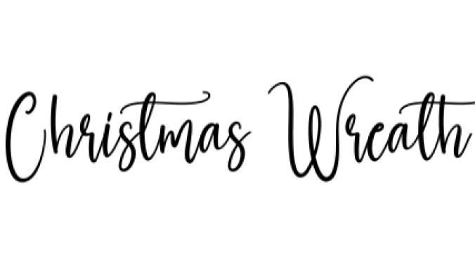 Christmas Wreath Font Preview