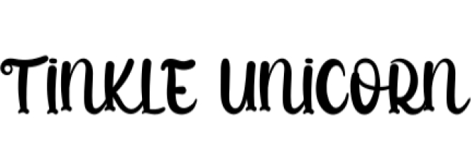 Tinkle Unicorn Font Preview