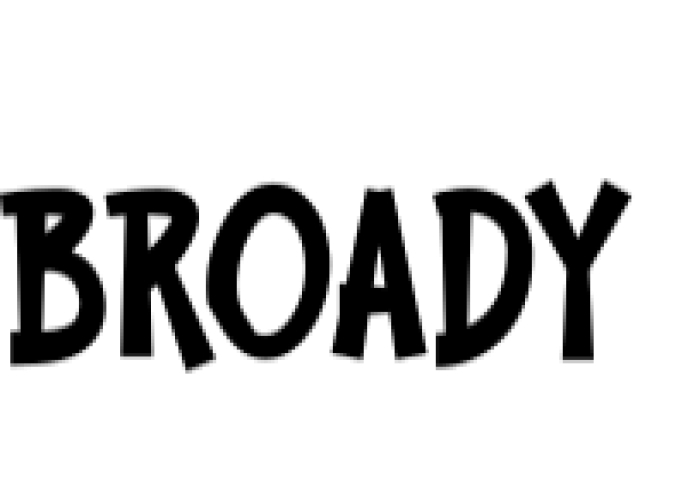 Broady Font Preview