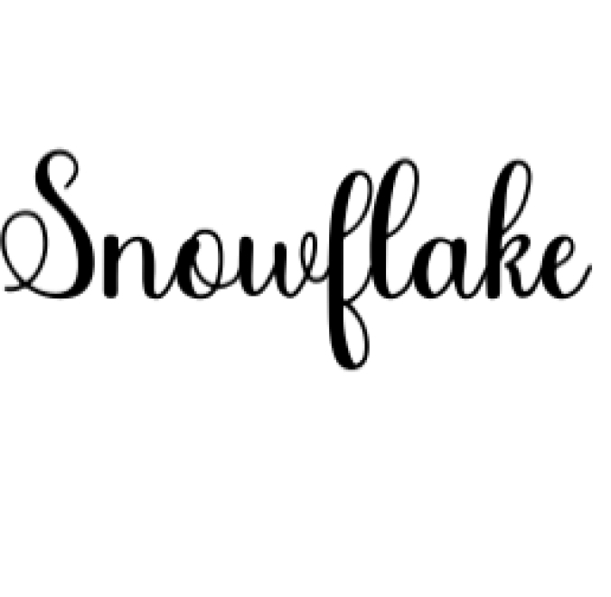 Snowflake Font Preview