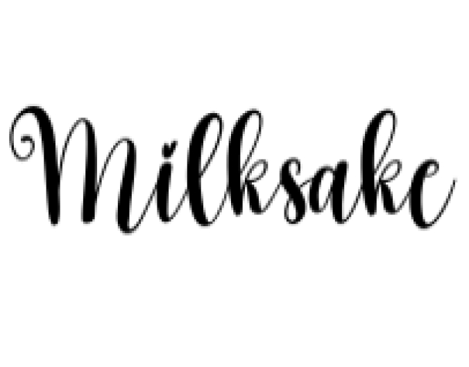 Milksake Font Preview